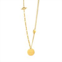 Collier de bijoux de titane, Acier titane, Plaqué or 18K, pour femme, 20mm .29 pouce, Vendu par PC