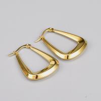 Acier titane boucle d'oreille cercle, Plaqué or 18K, pour femme Vendu par paire