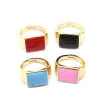 Brass Open Finger Ring, Adjustable & for woman & enamel 