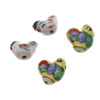 Animal Porcelain Beads, Cock, DIY 