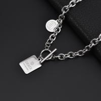 Stainless Steel Jewelry Necklace, polished, rolo chain & for man, silver color Approx 23.62 Inch 