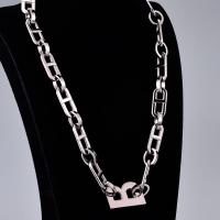 Stainless Steel Jewelry Necklace, 316L Stainless Steel, Letter B, plated, mariner chain & for woman Approx 45 Inch 