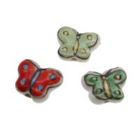 Kunstdruck Porzellan Perlen, Schmetterling, DIY, keine, 15x17x6mm, 500PCs/Tasche, verkauft von Tasche