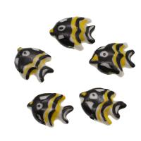 Animal Porcelain Beads, Fish, DIY, mixed colors 