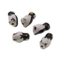 Animal Porcelain Beads, Penguin, DIY, mixed colors 