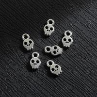 Colgantes de Aleación de Zinc en Forma Calavera, chapado, Joyería de Halloween, color original, 6x9mm, Vendido por UD