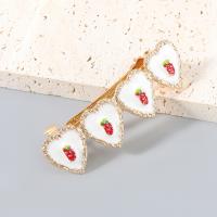 Hair Barrettes, Zinc Alloy, fashion jewelry & for woman & enamel, white 