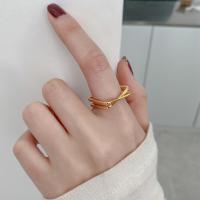 Messing Manschette Fingerring, plattiert, für Frau, goldfarben, verkauft von PC