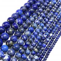 Natural Lapis Lazuli Beads, Round, polished, DIY, blue cm 