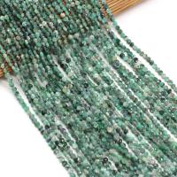 Single Gemstone Beads, Emerald, Flat Round, DIY & faceted, green, 4mm cm 