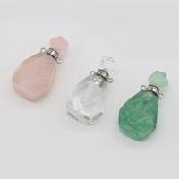 Natural Stone Perfume Bottle Pendant, DIY & faceted 