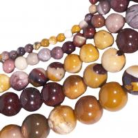 Yolk Stone Bead, Round, polished, DIY, mixed colors cm 