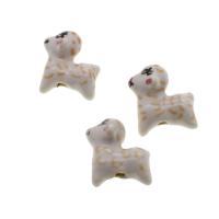 Animal Porcelain Beads, Sheep, DIY, mixed colors 