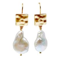 Plastic Pearl Zinc Alloy Earring, with Plastic Pearl, plated, fashion jewelry & for woman 