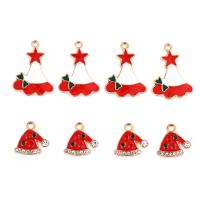 Zinc Alloy Christmas Pendants, Christmas Hat, DIY & enamel, mixed colors 