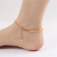 Мода ювелирные изделия anklet, титан, с 1.96 inch наполнитель цепи, плакирован золотом, Женский, длина:Приблизительно 7.87 дюймовый, продается PC