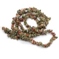 Gemstone Chips, Unakite, DIY, mixed colors, 3x5- cm 