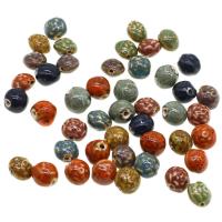 Speckled Porcelain Beads, Round, DIY 