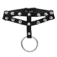 Collar , Cuero de PU, con plástico ABS & fundición, chapado, Doble capa & unisexo, Negro, 5mm, longitud:aproximado 43 cm, Vendido por UD