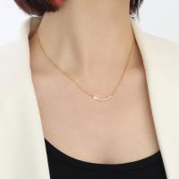 Collier de bijoux de titane, Acier titane, avec 5cm chaînes de rallonge, Plaqué or 18K, chaîne Rolo & pour femme & avec zircone cubique, Or, 3mm Environ 40 cm, Vendu par PC