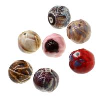 Speckled Porcelain Beads, Round, DIY 