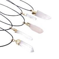 Natural Quartz Pendants, Clear Quartz, random style, clear 