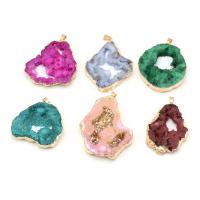 Eis Quarz Achat Anhänger, Eisquarz Achat, Unregelmäßige, plattiert, druzy Stil & DIY, keine, 40x30x6mm-50x30x6mm, verkauft von PC