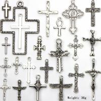 Zinc Alloy Cross Pendants, plated, mixed & hollow, 20-40mm 