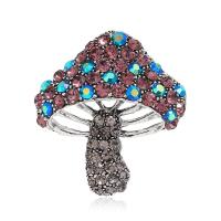 Halloween -Brosche, Zinklegierung, Pilz, Modeschmuck & für Frau & mit Strass, verkauft von PC