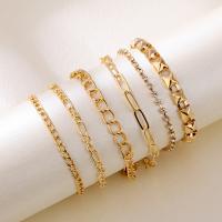 Zinc Alloy Rhinestone Bracelets, bracelet, plated, 6 pieces & for woman & with rhinestone 