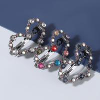 Hair Barrettes, Zinc Alloy, Heart, fashion jewelry & for woman & with rhinestone 