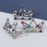 Hair Barrettes, Zinc Alloy, Crown, fashion jewelry & for woman & with rhinestone 