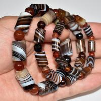 Agate Bracelets, Coffee Agate, Column, Unisex 