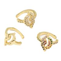 manchette de boucle d'oreille, laiton, lèvre, pavé de micro zircon & pour femme, plus de couleurs à choisir Vendu par paire