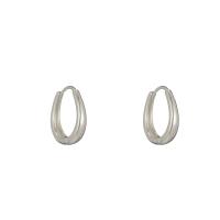 Brass Huggie Hoop Earring, plated, for woman 