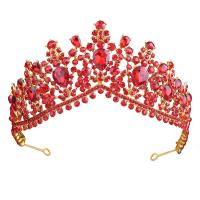 Bridal Tiaras, Zinc Alloy, Crown, plated, for woman & with rhinestone 