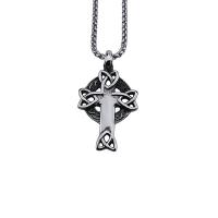 Pendentifs en titane, Acier titane, Croix entourée, Oindre, 48mm, Vendu par PC