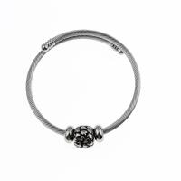 Acier titane bracelet manchette, Placage, unisexe, argent Vendu par PC