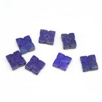 Natural Lapis Lazuli Beads, Four Leaf Clover, DIY, blue 