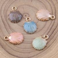 Zinc Alloy Enamel Pendants, Shell, plated, DIY 