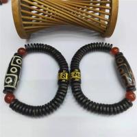 Pulsera de Ágata Tibetana, con Coco, pulido, unisexo, color mixto, 14*40mm  3*10mm, longitud:19 cm, Vendido por UD