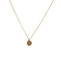 Collier de bijoux de titane, Acier titane, Placage de couleur d'or, styles différents pour le choix & pour femme Environ 19.68 pouce, Vendu par PC