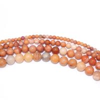 Red Aventurine, Красный авантюрин, Круглая, DIY, красный, длина:40 см, продается Strand