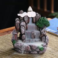 Incense Smoke Flow Backflow Holder Ceramic Incense Burner, Resin, plated, for home and office & durable 