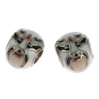 Enamel Zinc Alloy European Beads, Face, DIY, mixed colors 