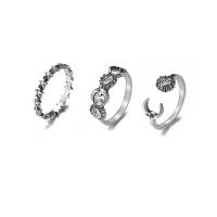 Zink-Legierung Ring Set, Zinklegierung, drei Stücke & Modeschmuck & für Frau, verkauft von setzen