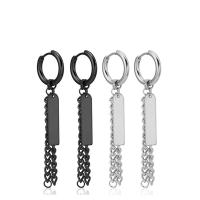 Huggie Hoop Drop Earring, Stainless Steel, plated, fashion jewelry & for woman 