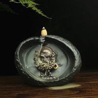 Incense Smoke Flow Backflow Holder Ceramic Incense Burner, Porcelain, plated, for home and office & durable 