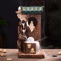 Incense Smoke Flow Backflow Holder Ceramic Incense Burner, Porcelain, plated, for home and office & durable 