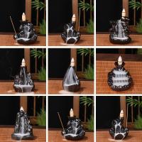 Incense Smoke Flow Backflow Holder Ceramic Incense Burner, Porcelain, plated, for home and office & durable 